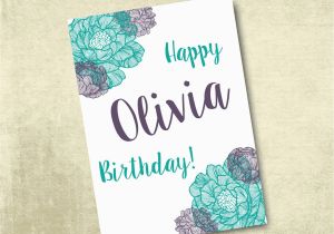 Free Personalized Birthday Cards with Photos Personalized Printable Birthday Card 5×7 by
