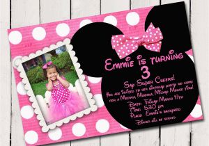 Free Personalized Birthday Invitations Custom Minnie Mouse Birthday Invitations Best Party Ideas