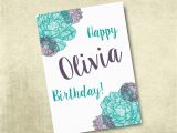 Free Personalized Video Birthday Cards Personalized Printable Birthday Card 5×7 by