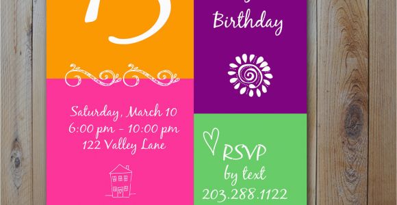 Free Printable 13th Birthday Party Invitations 13th Birthday Party Invitation Ideas Bagvania Free