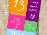 Free Printable 13th Birthday Party Invitations 7 Best Images Of Free Printable 13th Birthday Invitations