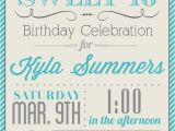 Free Printable 16th Birthday Invitations 17 Best Ideas About Sweet 16 Invitations On Pinterest