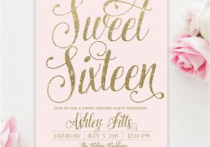 Free Printable 16th Birthday Invitations 25 Best Ideas About Sweet 16 Invitations On Pinterest