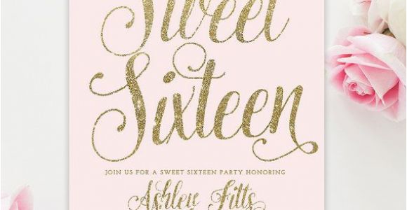Free Printable 16th Birthday Invitations 25 Best Ideas About Sweet 16 Invitations On Pinterest