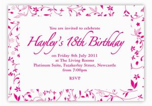 Free Printable 18th Birthday Invitations Birthday Invites 18th Birthday Invitations Templates Free