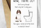 Free Printable 50th Birthday Cards Funny Items Similar to Printable 50th Birthday Cards Funny Dog