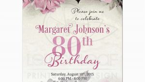 Free Printable 80th Birthday Invitations Templates 80th Birthday Party Invitations Party Invitations Templates