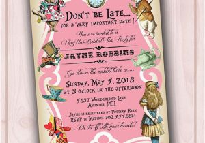 Free Printable Alice In Wonderland Birthday Invitations 5 Best Images Of Alice In Wonderland Invitations Printable