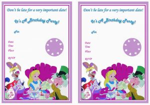 Free Printable Alice In Wonderland Birthday Invitations Alice In Wonderland Birthday Invitations Birthday Printable