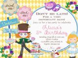 Free Printable Alice In Wonderland Birthday Invitations Alice In Wonderland Birthday Invitations Drevio