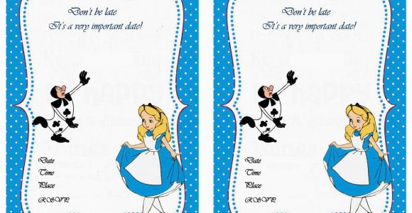 Free Printable Alice In Wonderland Birthday Invitations Free Printable Alice In Wonderland Birthday Invitations