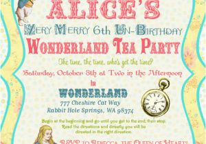 Free Printable Alice In Wonderland Birthday Invitations the Cherry On top events Party Blog