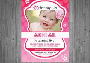 Free Printable American Girl Birthday Cards American Girl Birthday Invitation Inspired Doll by