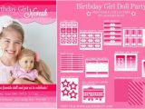 Free Printable American Girl Birthday Cards Printable American Girl Birthday Invitation