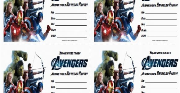 Free Printable Avengers Birthday Party Invitations Avengers Birthday Invitations Free Printable