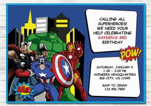 Free Printable Avengers Birthday Party Invitations Avengers Invitation Avengers Party Avengers Printable