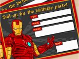 Free Printable Avengers Birthday Party Invitations Free Printable Avengers Iron Man Birthday Invitation
