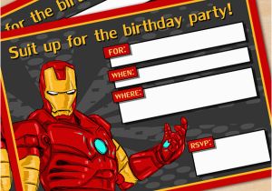 Free Printable Avengers Birthday Party Invitations Free Printable Avengers Iron Man Birthday Invitation