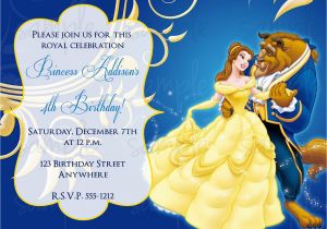 Free Printable Beauty and the Beast Birthday Invitations Beauty and the Beast Birthday Invitation