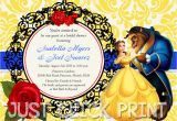 Free Printable Beauty and the Beast Birthday Invitations Beauty and the Beast Bridal Shower or Birthday Invitation