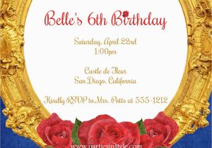 Free Printable Beauty and the Beast Birthday Invitations Beauty and the Beast Inspired Birthday Party Printable