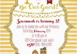 Free Printable Beauty and the Beast Birthday Invitations Beauty and the Beast Party Invitation