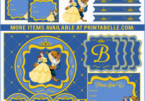 Free Printable Beauty and the Beast Birthday Invitations Free Beauty the Beast Printables and More Free Party