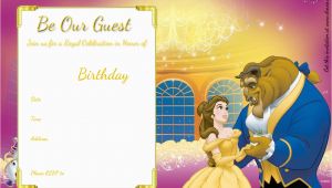 Free Printable Beauty and the Beast Birthday Invitations Free Printable Beauty and the Beast Royal Invitation