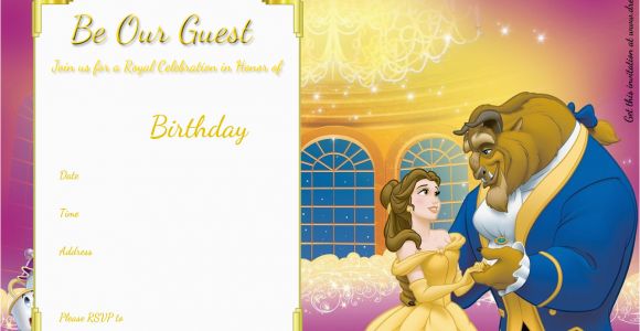 Free Printable Beauty and the Beast Birthday Invitations Free Printable Beauty and the Beast Royal Invitation