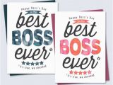 Free Printable Birthday Cards for Boss Boss 39 S Day Card Thanks for Being the Best Boss Ever