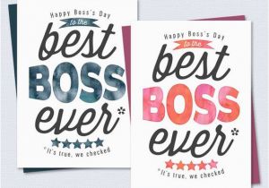 Free Printable Birthday Cards for Boss Boss 39 S Day Card Thanks for Being the Best Boss Ever