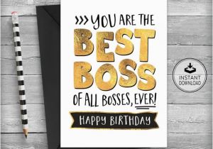 Free Printable Birthday Cards for Boss Boss Birthday Card Card for Boss Boss Appreciation Card