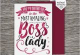 Free Printable Birthday Cards for Boss Printable Card Happy Birthday to the Most Amazing Boss Lady