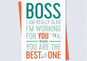 Free Printable Birthday Cards for Boss Printable Card Working for Best Boss Instant Pdf