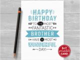 Free Printable Birthday Cards for Brother Printable Birthday Card Brother Happy Birthday to the Most