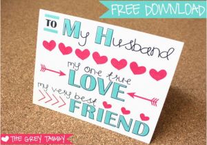 Free Printable Birthday Cards for My Husband Freebie Printable Card to My Husband A Love Note Card