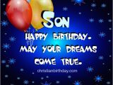 Free Printable Birthday Cards for My son Wishing Happy Birthday to My son Nice Quotes Christian