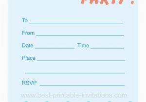 Free Printable Birthday Invitation Cards with Photo Blank Pool Party Ticket Invitation Template