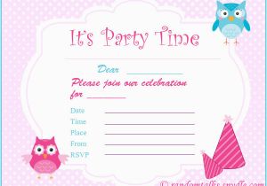 Free Printable Birthday Invitations for Kids Parties Free Printable Birthday Invitations Random Talks