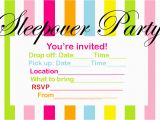 Free Printable Birthday Invitations for Teens Invitations for Sleepover Party
