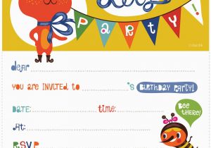 Free Printable Birthday Invites for Kids Free Printable Kids Birthday Party Invitations