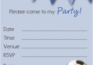 Free Printable Birthday Party Invitations for Boys Free Printable Football Party Invitation Templates