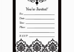 Free Printable Black and White Birthday Invitations Black and White Birthday Invitation Template Free