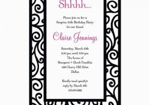 Free Printable Black and White Birthday Invitations Black and White Birthday Invitations Oxsvitation Com