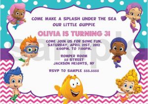 Free Printable Bubble Guppies Birthday Invitations Bubble Guppies Invitation Templates Free