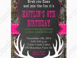 Free Printable Camouflage Birthday Invitations Camo Girl Printable Invitation Hunting Realtree Diy