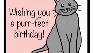 Free Printable Cat Birthday Cards Crafts Cat Birthday Coloring Page