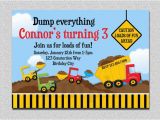 Free Printable Construction Birthday Invitations Construction Birthday Invitation Boys Truck Birthday Party