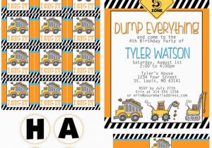 Free Printable Construction Birthday Invitations Construction themed Birthday Party with Free Printables