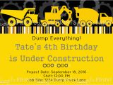 Free Printable Construction Birthday Invitations Construction Truck Printable Invite Dimple Prints Shop